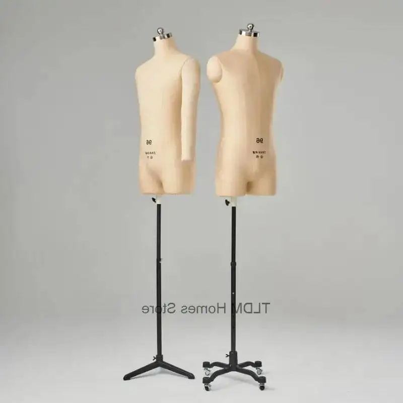 

Design Sewing Male with Can Half-length Mannequins Clothing Mannequin Model with Metal Base Legs Three-dimensional Be Pined Z