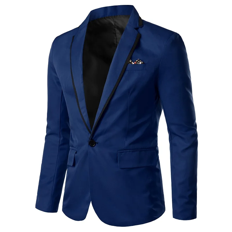 Men's Slim Jacket Business Casual Suit Jacket Wedding Groom Men's One Button Blazer