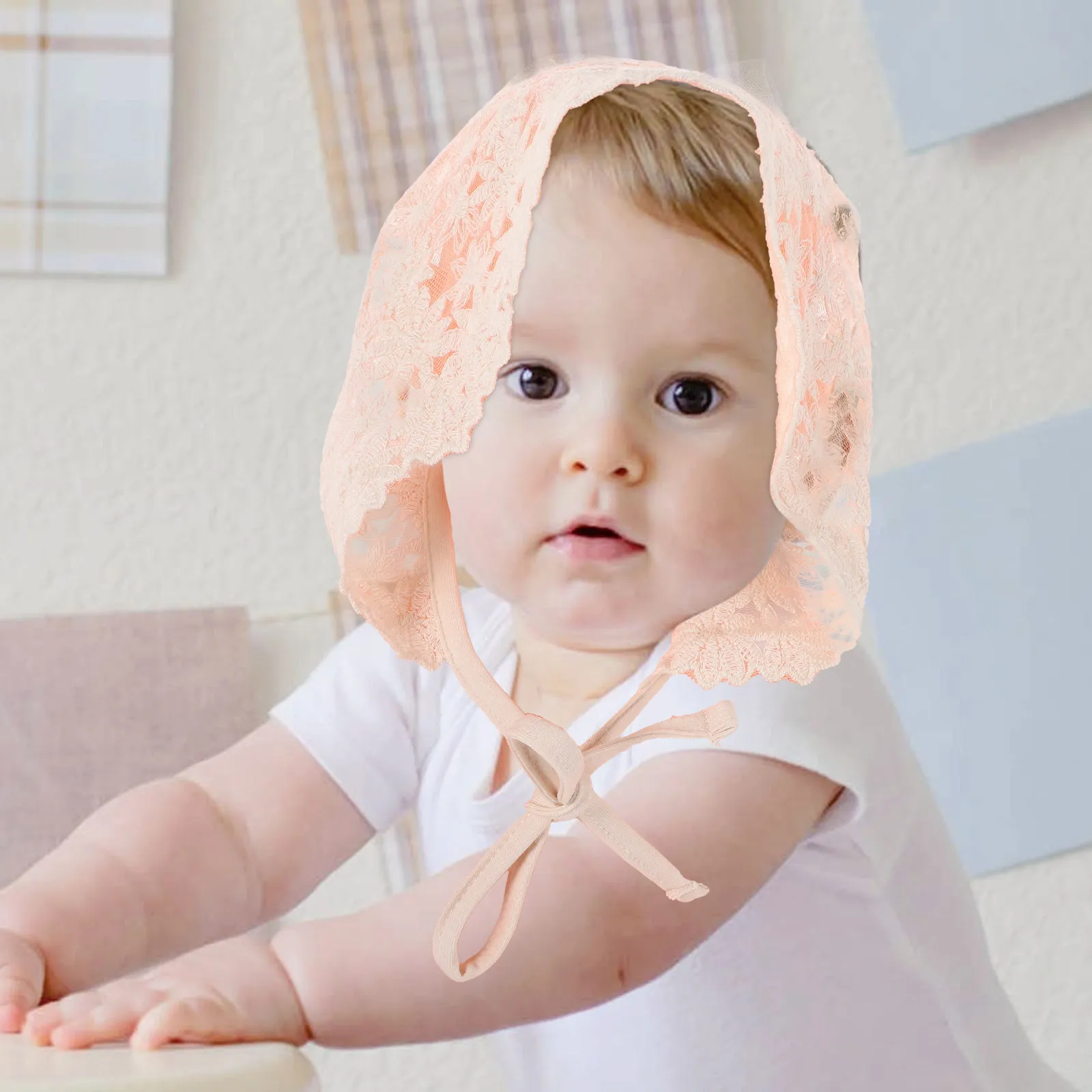 

Lace Baby Girl Hat Adjustable Breathable Summer Cap Lovely Toddler Bonnet Soft Lace Princess Hat Photo Prop Baby Gift