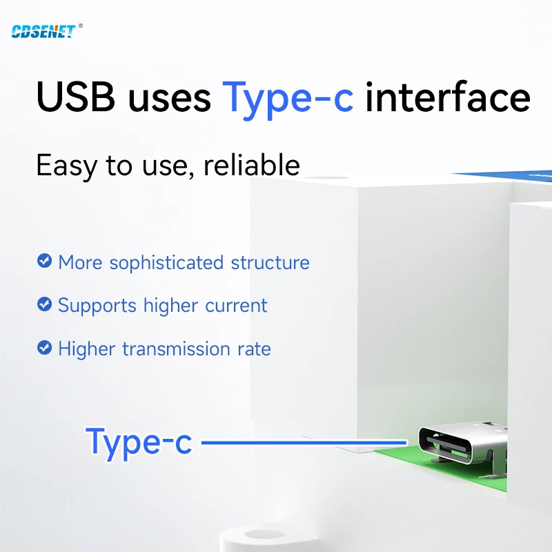 Convertitore da USB a seriale 2 porte seriali RS485 FT4232H CDSENET E810-U21S Installazione su guida di protezione EMC di livello industriale