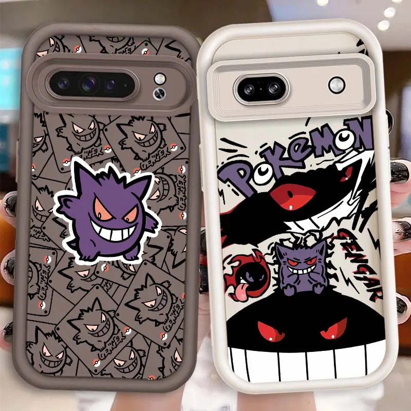 

P-Pokemons Anime Cute For Google Pixel 9 8A 8 7 7A Pro XL 5G Eye Ladder Soft TPU Shockproof Cover