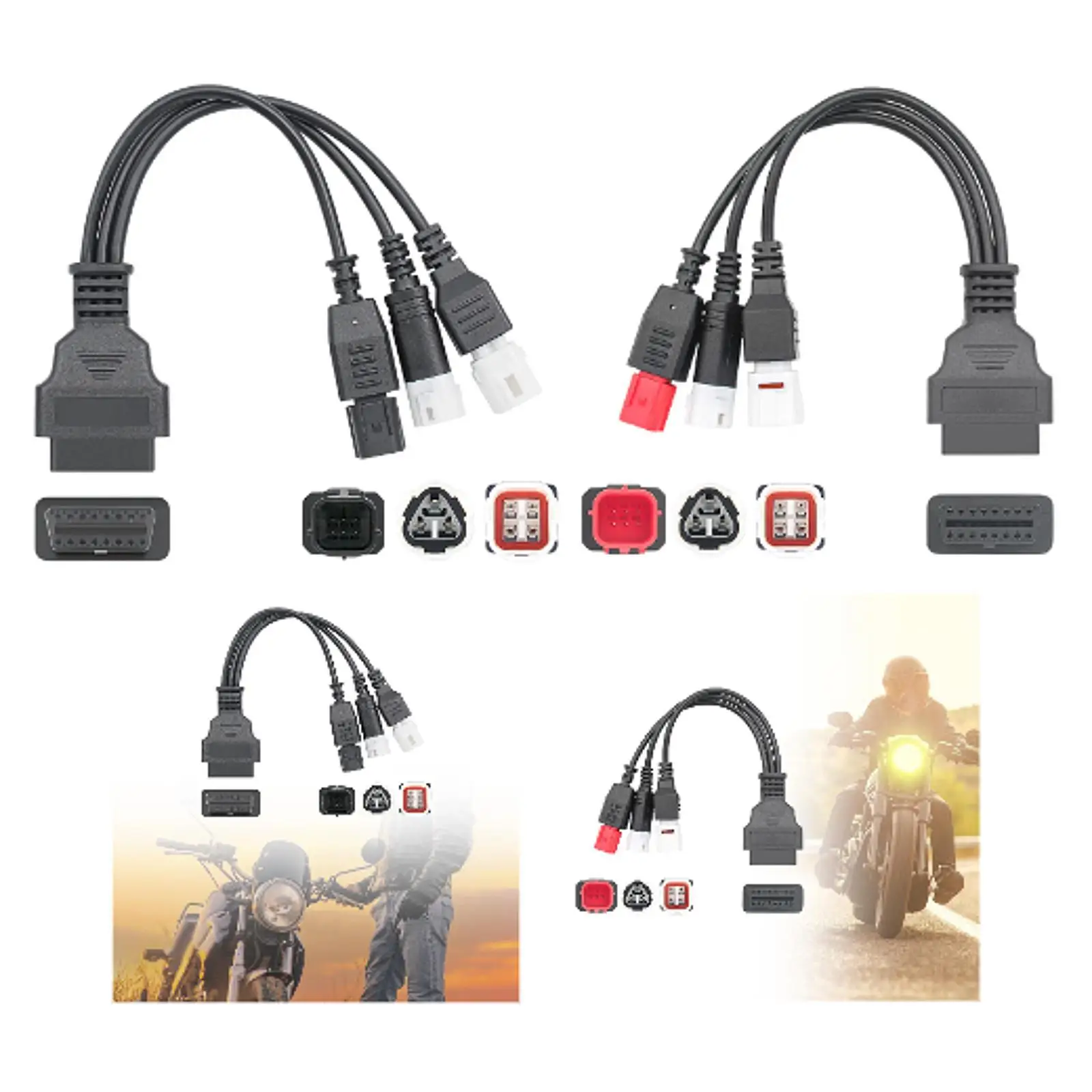 Motorcycle Converter Versatile Easy to Use 6 Pin 4 Pin 3 Pin Connector Cable