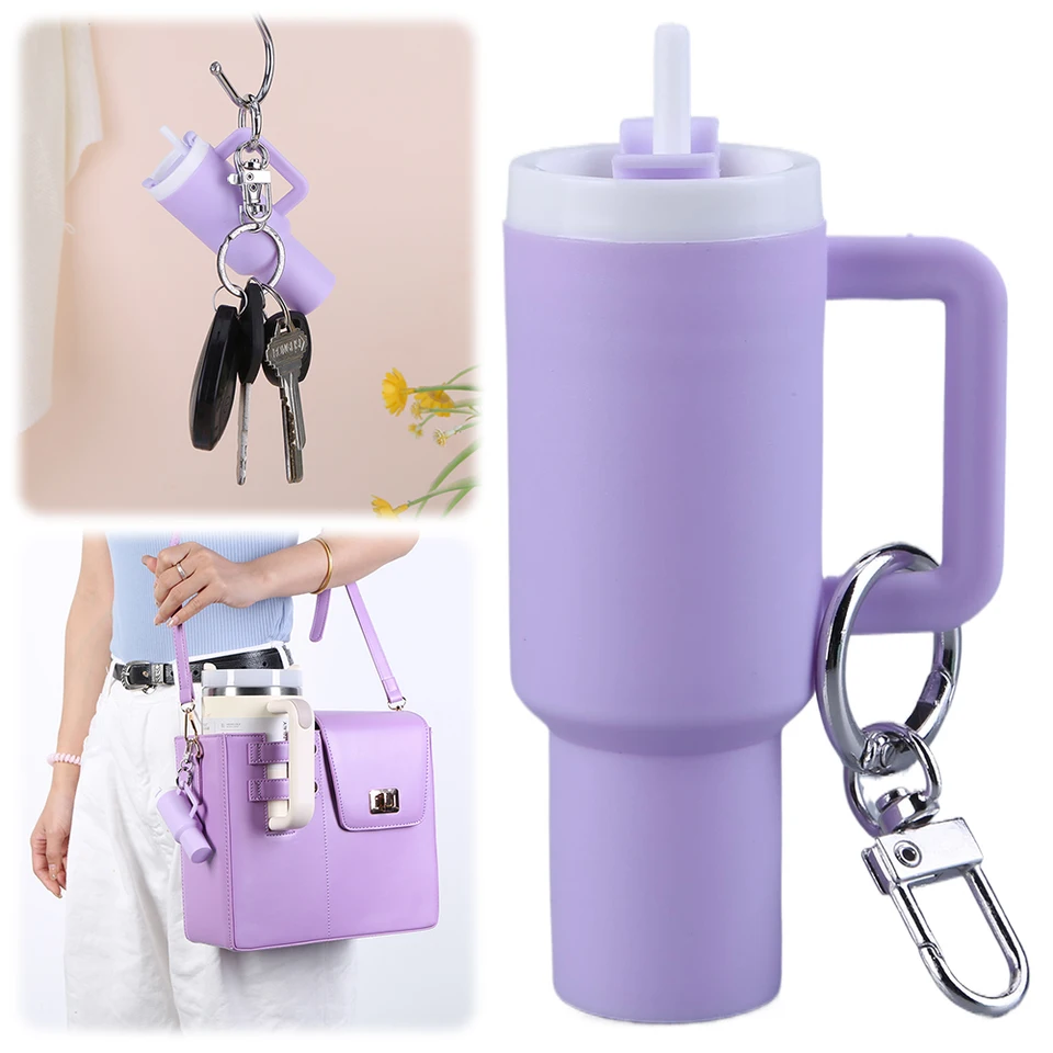 Cute Mini Cup Keychain Tumbler Key Ring Pendant