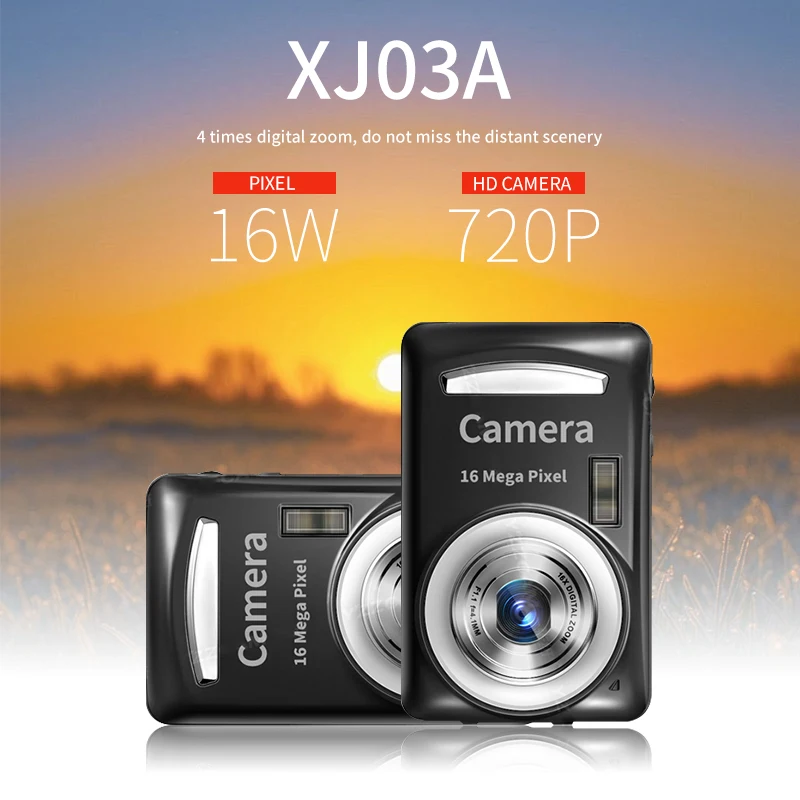 Digital Camera MINI Camcorder With 2.4-Inch Screen 16X Digital Zoom Compact Cameras 1080P For Riding Hiking Beginner Photography