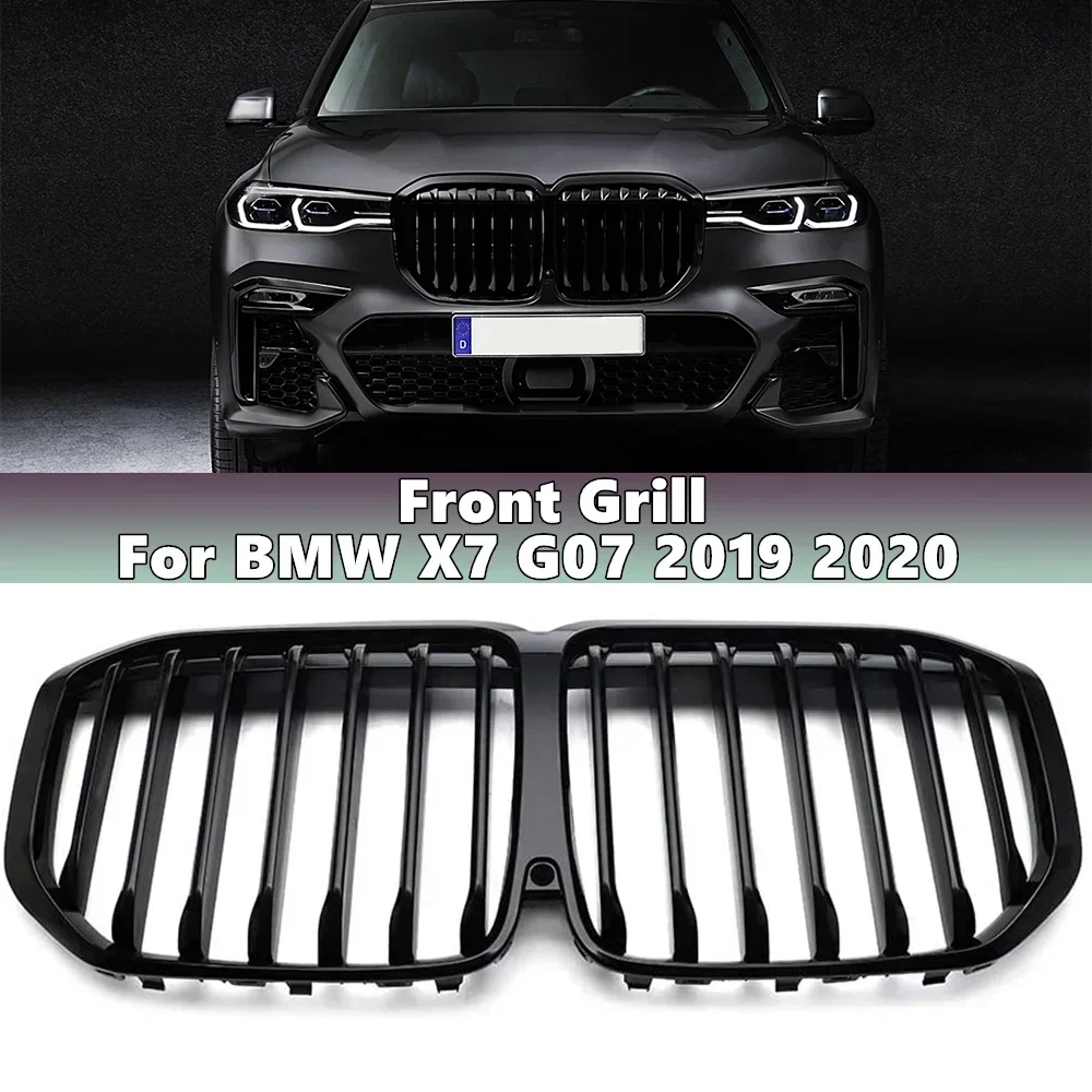 

Front Kidney Grilles Racing Grill Glossy Black M Power Performance For New BMW X7 G07 2019 2020 2021 Car Accessories