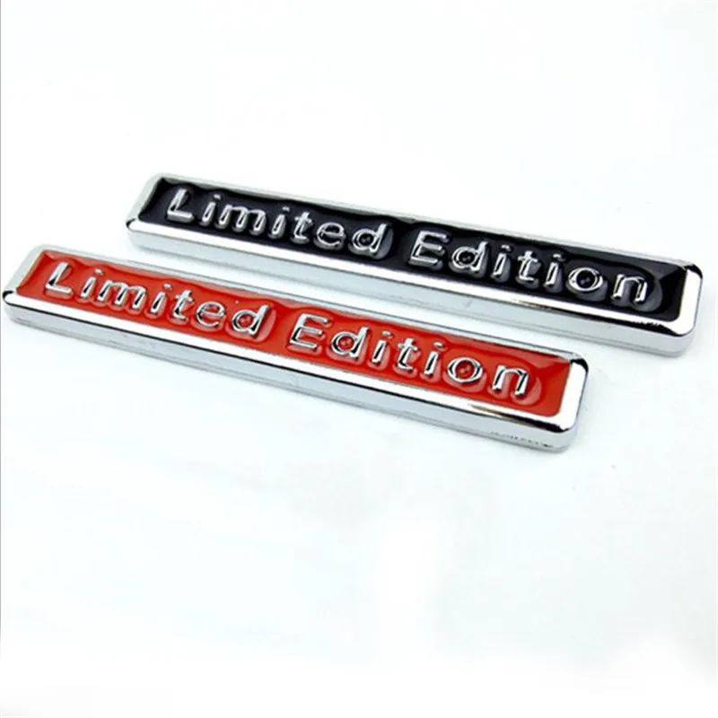 Black/red 3D Metal Limited Edition Badge Universal Car Decal Sticker For Car Styling