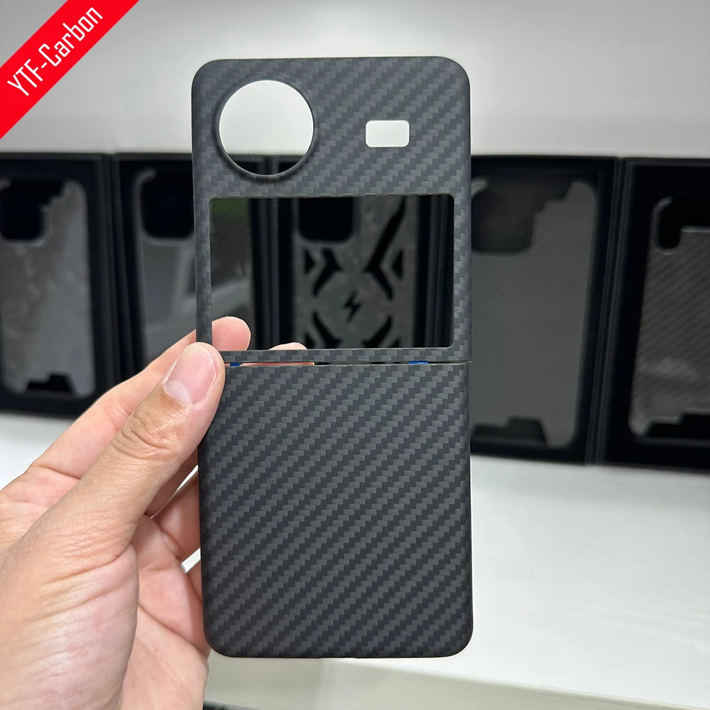 

YTF-Carbon Color carbon fiber case For Vivo X Flip case carbon fiber Ultra-thin anti-drop phone hard Cover