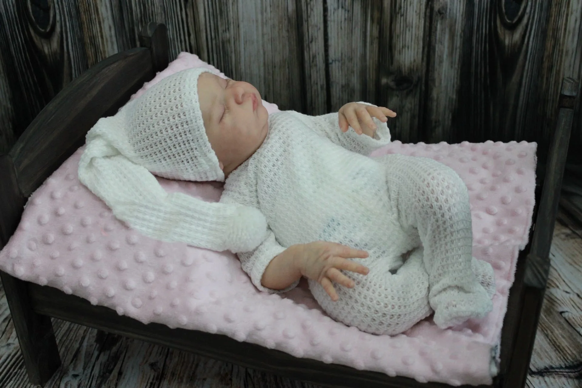 50 CM Soft Silicone Cloth Body Asleep Reborn Baby Doll 3D Skin With Visible Veins Toy For Girl Lifelike Kid Art Collection Gift