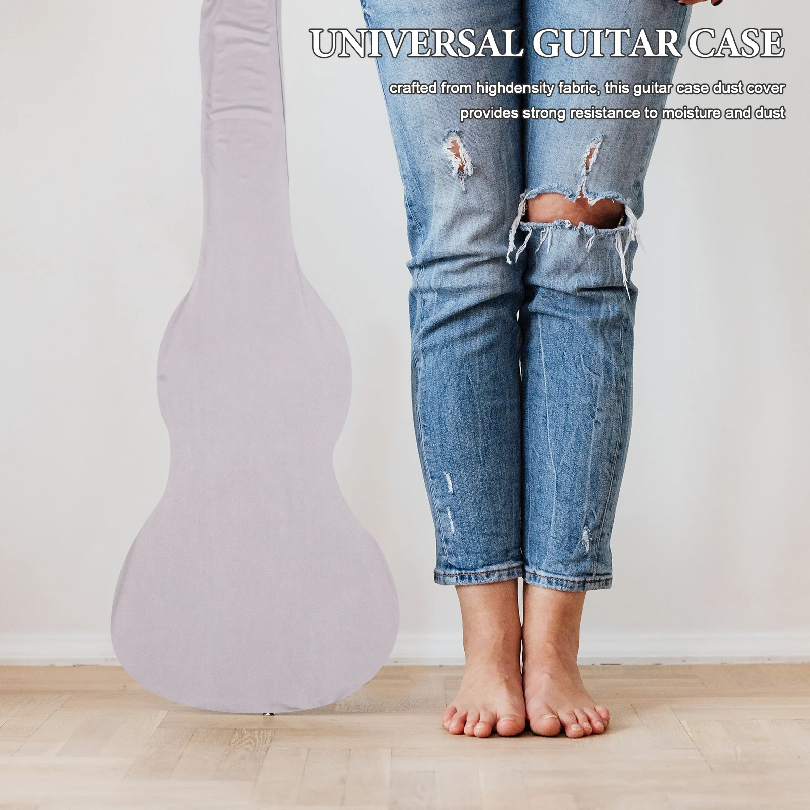 حقيبة غطاء غبار الجيتار تناسب عالميًا غلاف حماية من القماش عالي الكثافة لقيثارات الجهير الكهربائية الصوتية الكلاسيكية مع