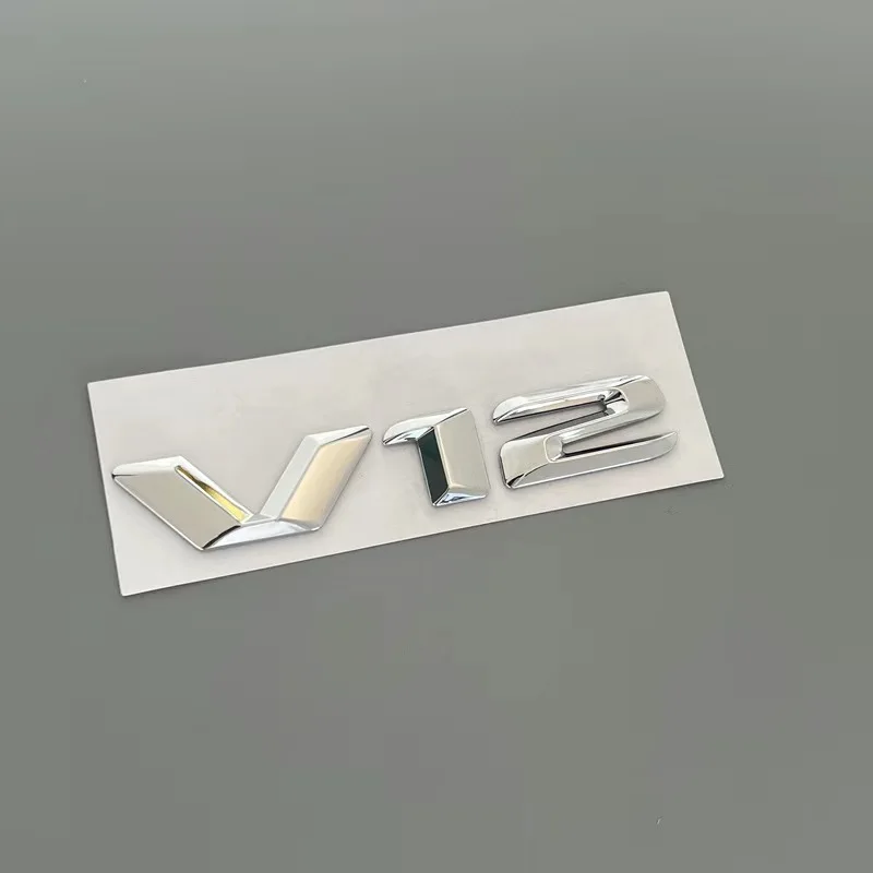 V12 Car Fender Side Badge Tail Trunk Emblem Sticker for Mercedes Benz S Class S400 S300 S600 W210 W212 W204 W205 W207 W168