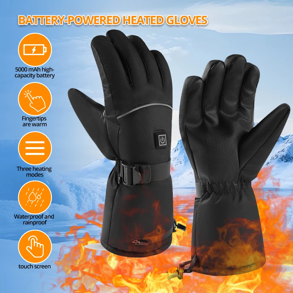 

Heated Motorcycle Gloves Waterproof USB Charging Heating Thermal Gloves Heated Motorcycle Gloves Winter Warm Motorcycle Glove