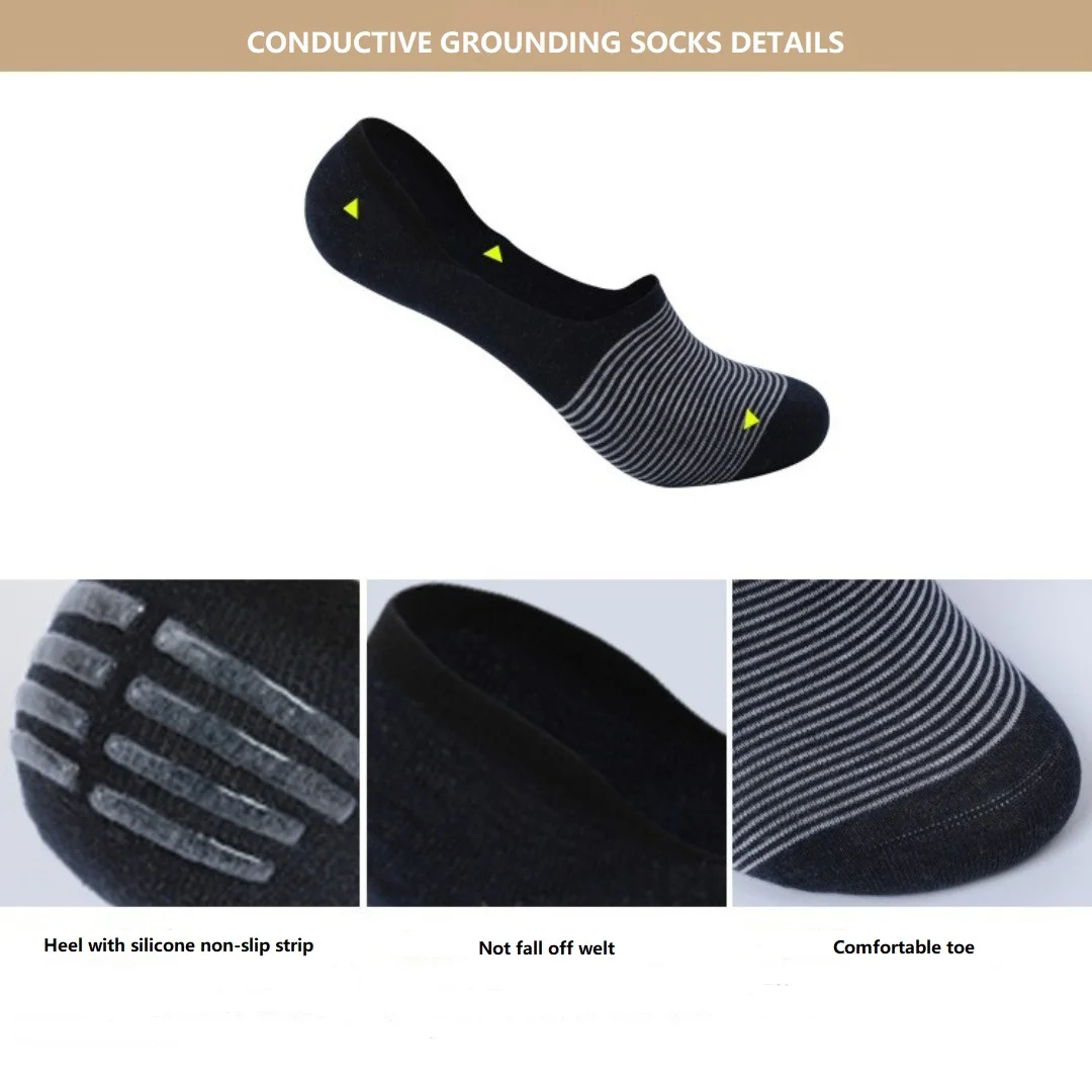 15% Pure Silver Infused Socks Anti-Odor & Anti-bacterial Moisture Wicking for Men Socks,2 Pairs