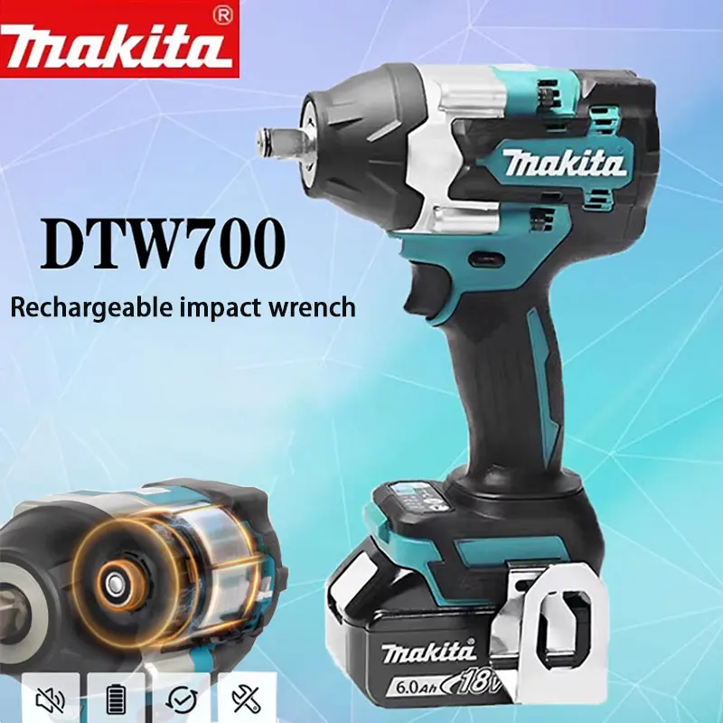 

DTW700 Makita electric wrench brushless multifunctional 18V car maintenance 1000N. M high torque cordless impact wrench