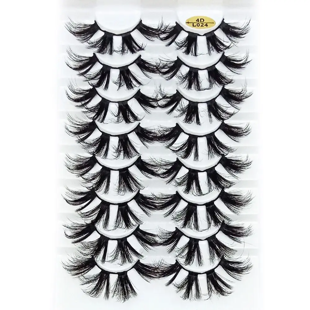Makeup Tools Woman Wispies Fluffy Full Volume Thick Multilayered Effect 25MM Lashes 4D Mink Eye Lash Extension False Eyelashes