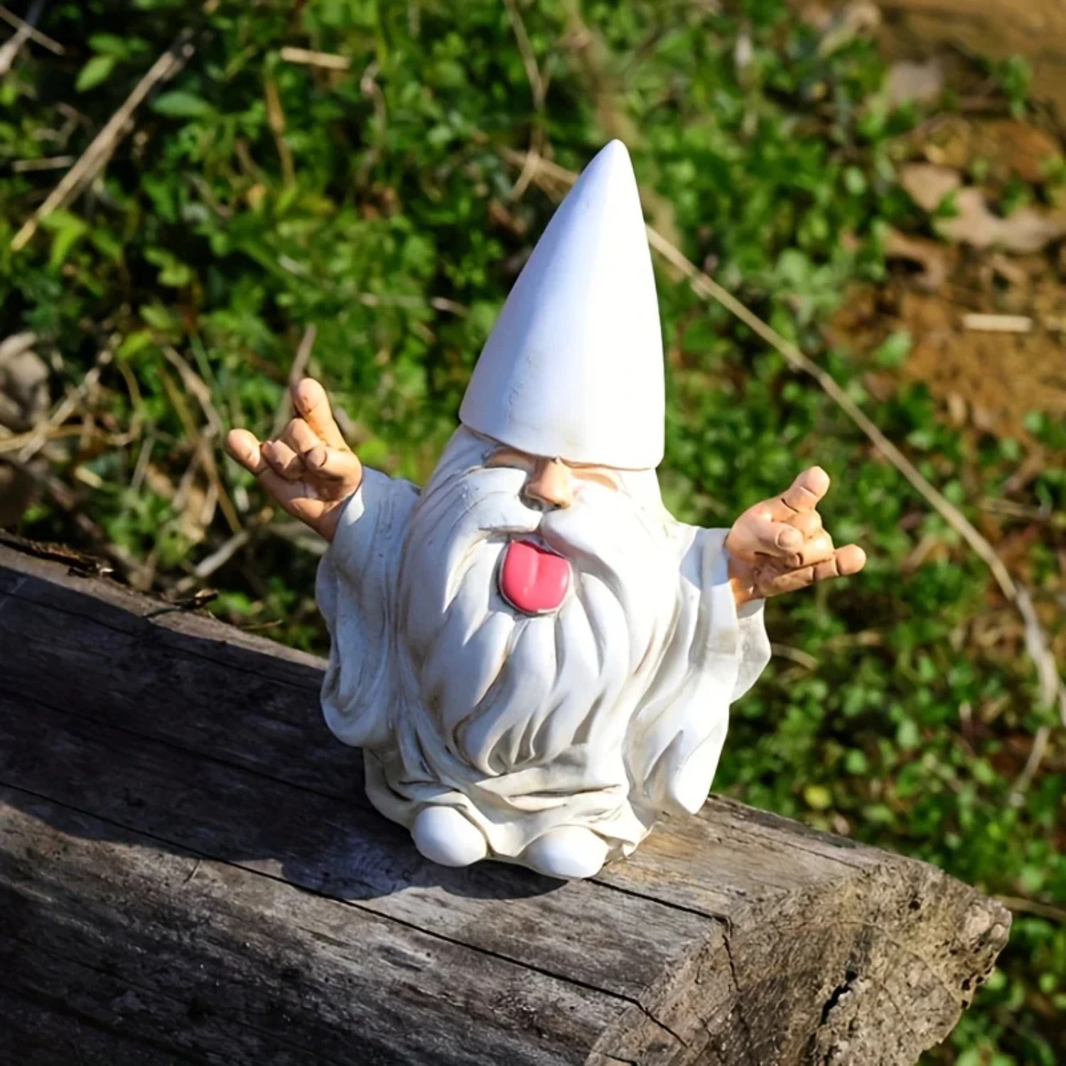 New ght both Children and Adults alike. Add a Whimsical Touch to Your Garden Decor with this Charming and Lively Rocker Gnome Fi