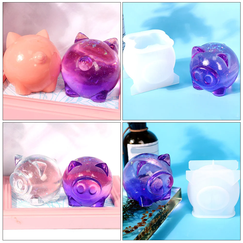 Crafts Piggy Ornament Mold Office Molds Silica Gel Hand Decorations Making