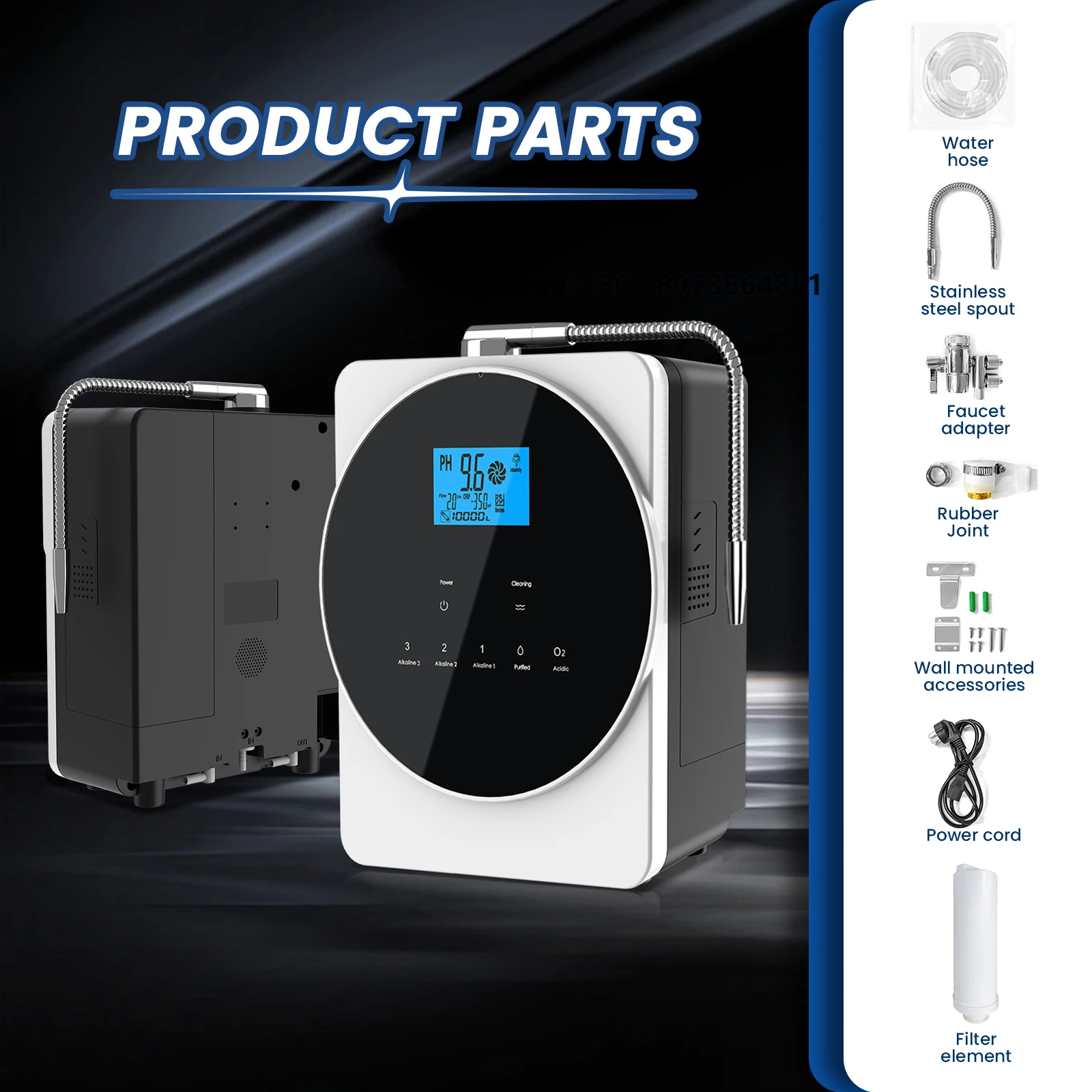 

Japan Technology Alkaline Water Dispenser PH4.5-10.5 Kangen Water Ionizer Alkaline Water Machine with 11 Plates for Home Use
