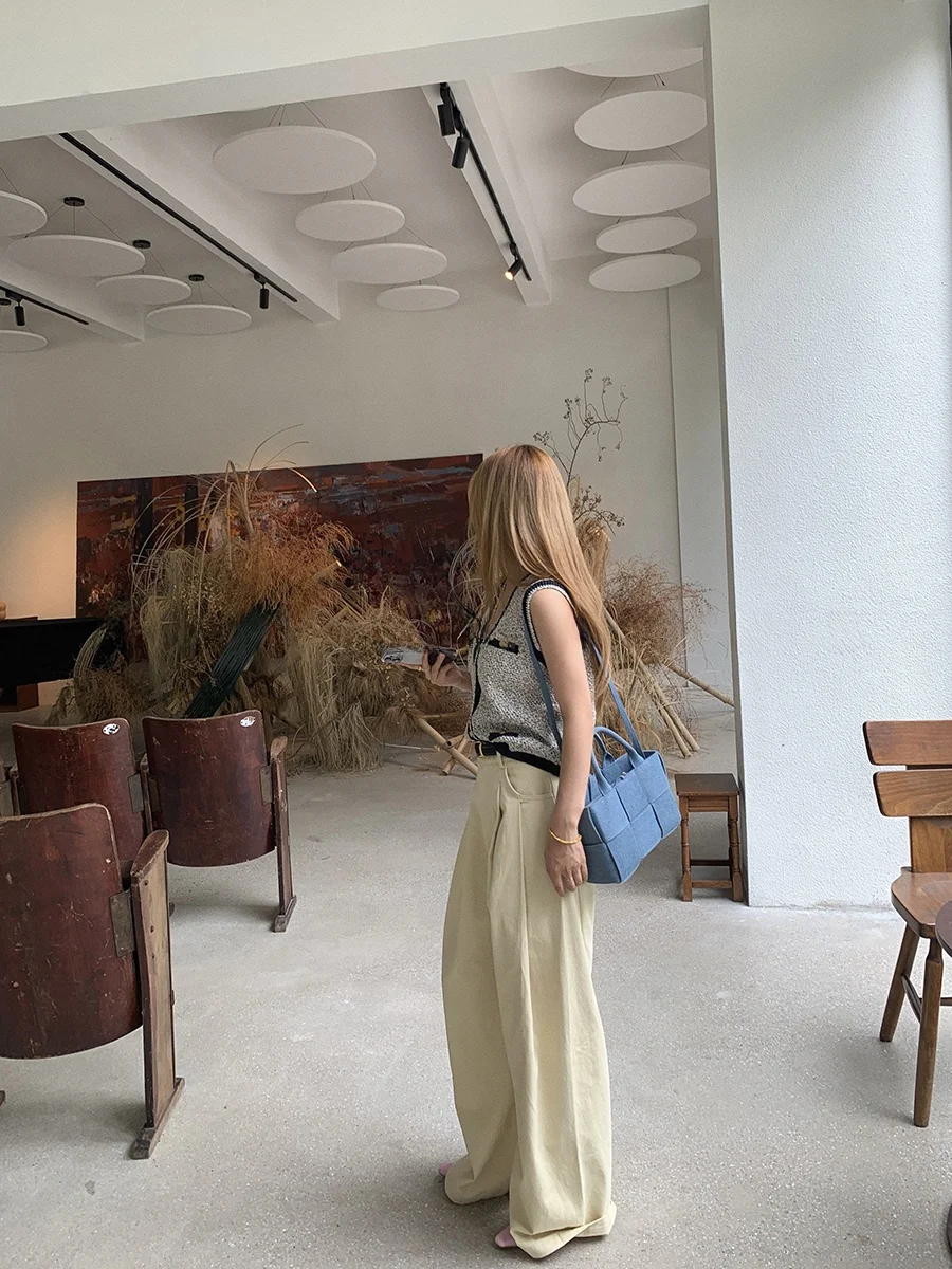 

Синие джинсы с поясом, прямого кроя, широкие штанины, женские повседневные брюки, удобные, 100% хлопок, модные, стильные