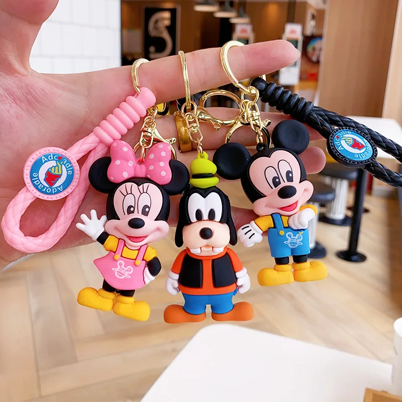 Minnie Mouse Cartoon Doll Keychain Cute Donald Duck Pendant Pendant Mobile Phone Keychain Couple's Small Gift