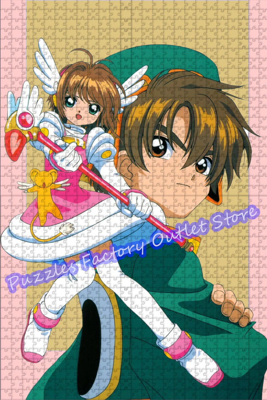 Magical Girl Card Captor Sakura Jigsaw Puzzles 300/500/1000 Pieces Clow Magician Anime Print Puzzle for Kids Educational Toys