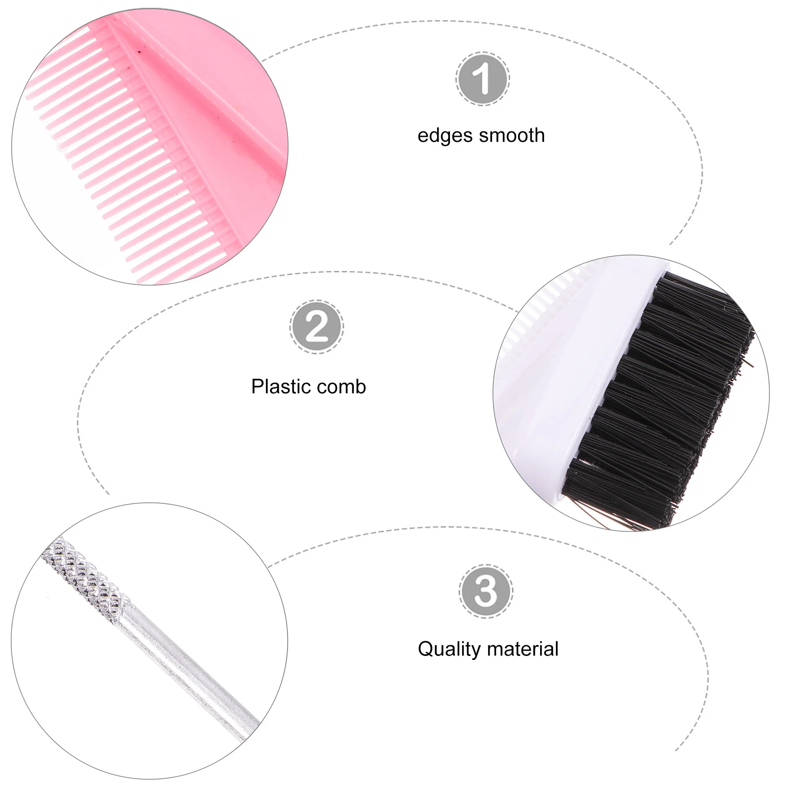 3Pcs Eyebrow Eyelash Brush Comb Double Ended Makeup Tool for Smoothing Brows and Cleaning Mascara Residue Daily Use