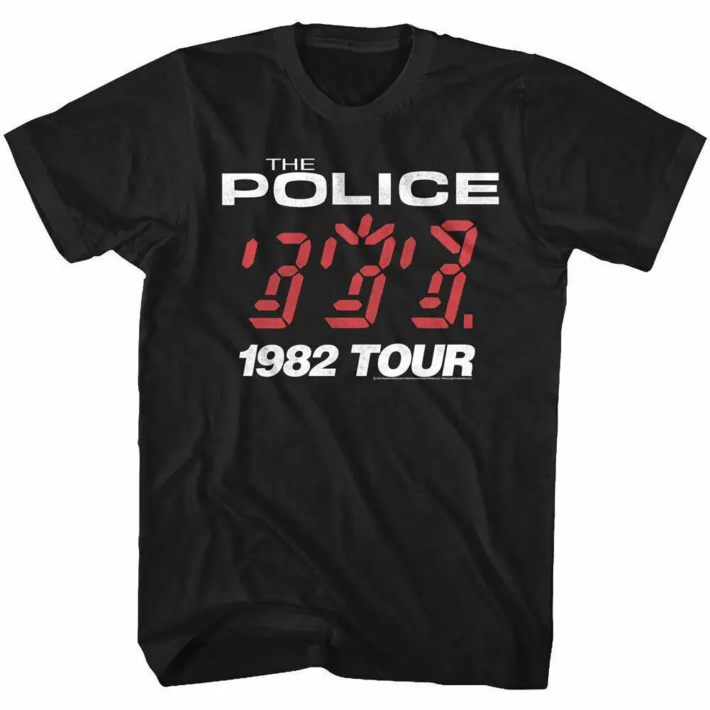 The Police Band's Classic Retro Motorcycle-themed Men's Loose Short-sleeved T-shirt From The 1980s