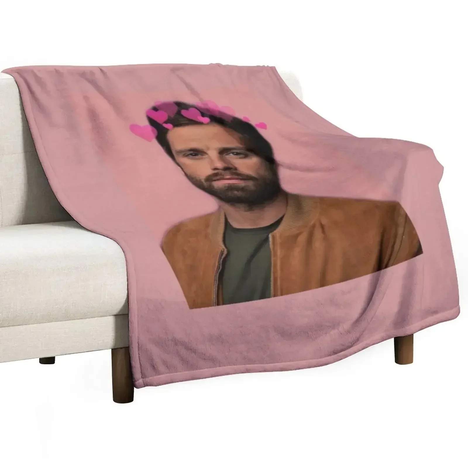 Sebastian Stan Throw Blanket Soft Sofa Quilt For Decorative Sofa Blankets