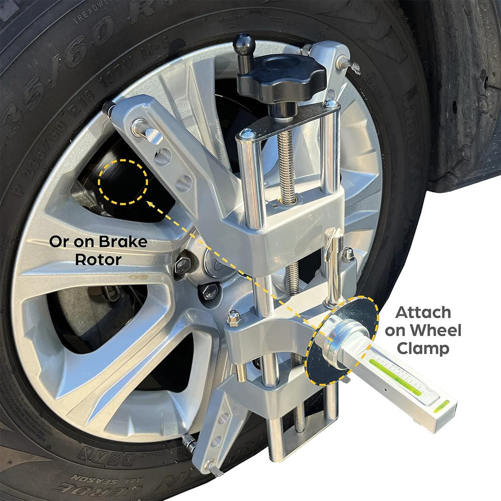 Professional Magnetic Wheel Alignment Gauge Tool Four Wheel Positioning Camber Caster Angle Adjustment Level Ruler