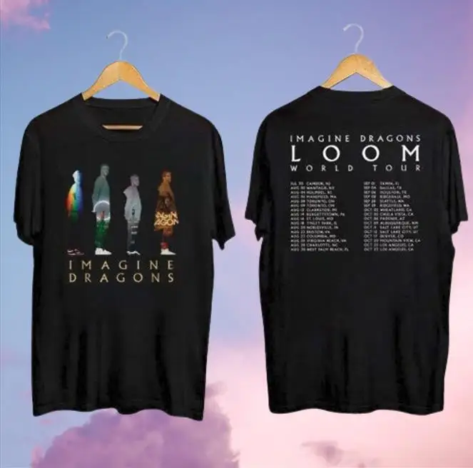 Imagine Dragons 2024 Loom Tour T-Shirt Concert New World Gift Band Fan