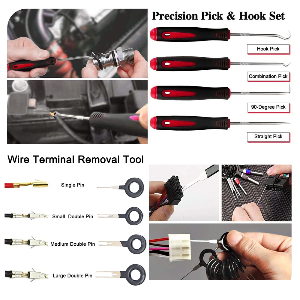 38pcs Car Dashboard Handheld Disassembly Radio Body Door Panel Pry Dashboard Kit Clip Car Trim Removal Molding Tool