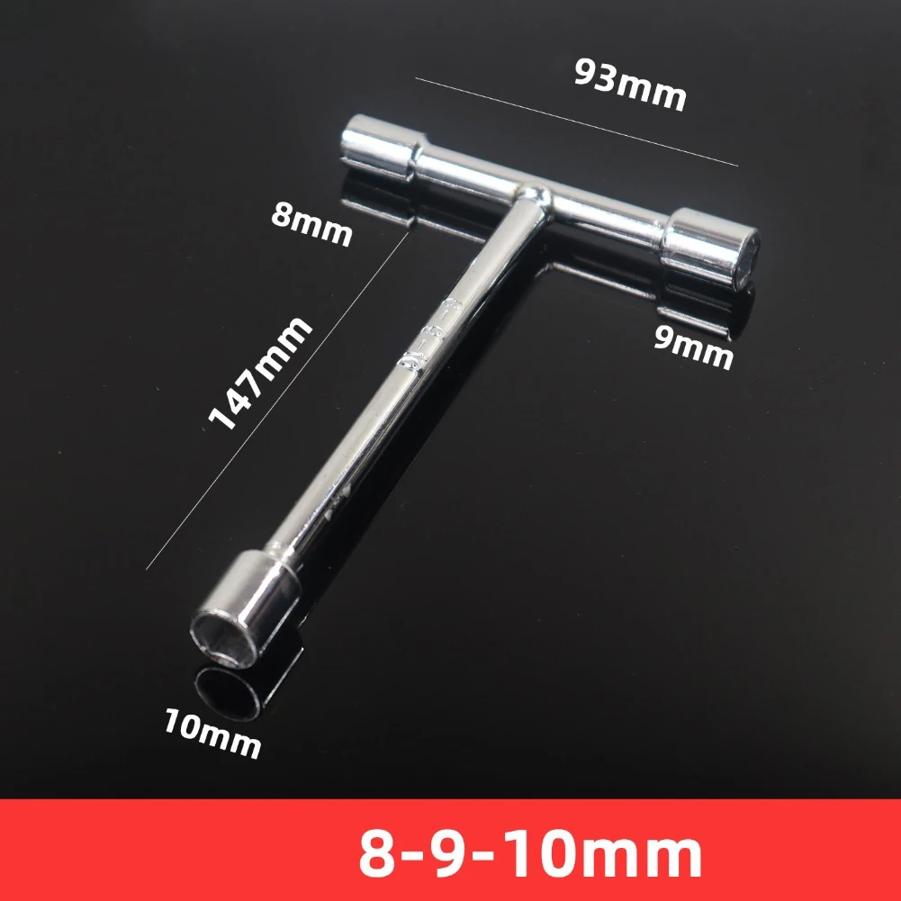 1 個 8-19 ミリメートル 3 ウェイソケットレンチ修理レンチツールポータブル T ハンドルレンチ多機能サイクリング修復ツール