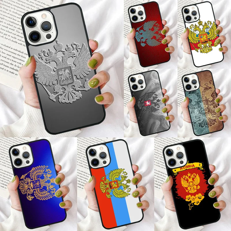 

Чехол для телефона с гербом России для iPhone 17 Air 16 15 14 12 13 PLUS 11 PRO MAX, задняя крышка Fundas Shell