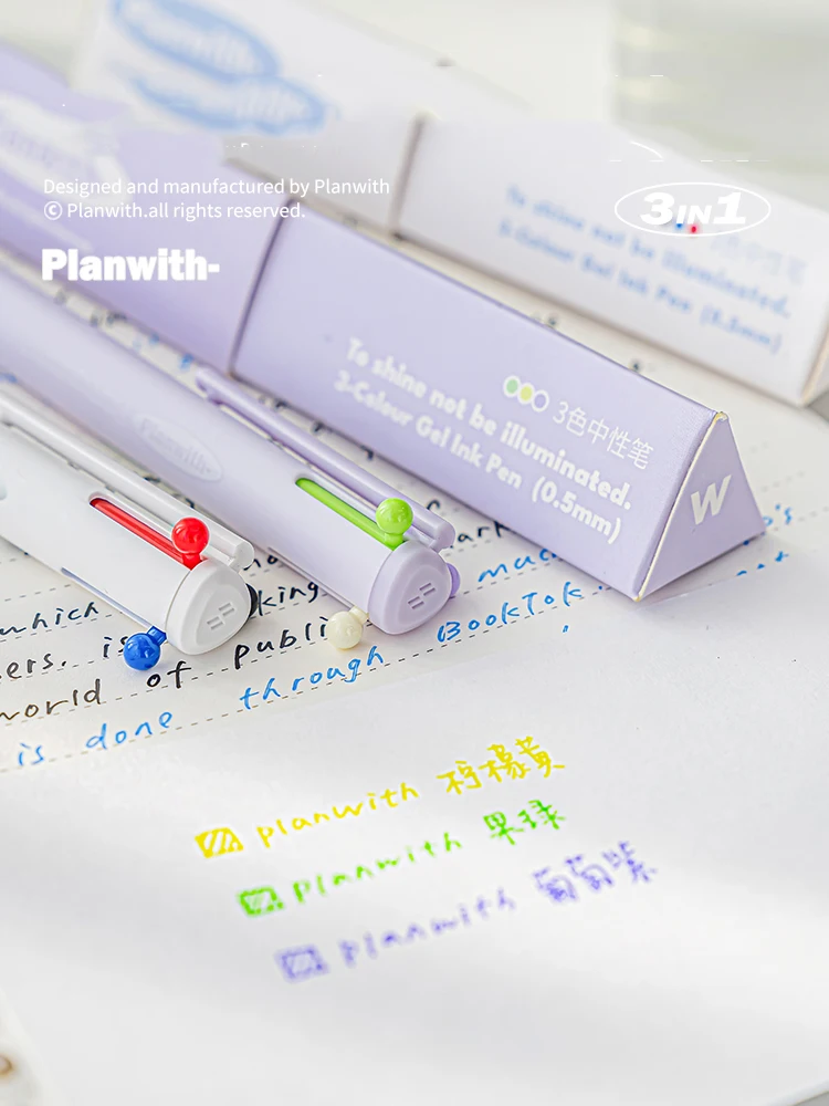 Imagem -02 - Planwith Caneta Neutra de Cores Canetas Bonitos Suprimentos para Estudantes