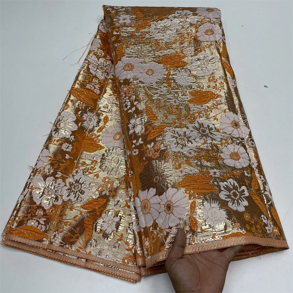 아프리카 브로케이드 레이스 원단 하이 퀄리티 나이지리아 자카드 프렌치 데마스크 레이스 마당, 여성 파티 드레스 봉제, 5 야드