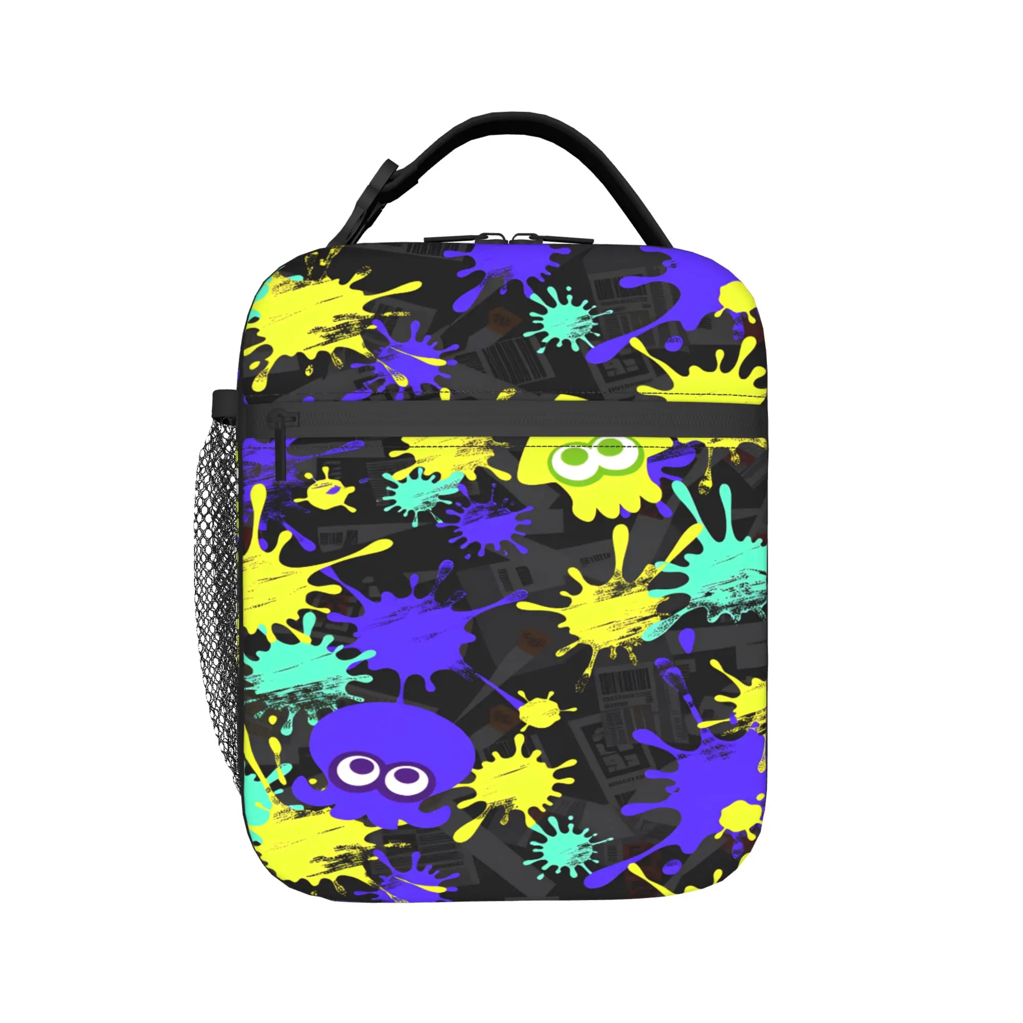 Splatoons Shoot Lunch Bag For Adult  Print Lunch Box Fun Outdoor Picnic Cooler Bag Portable Oxford Thermal Tote Handbags