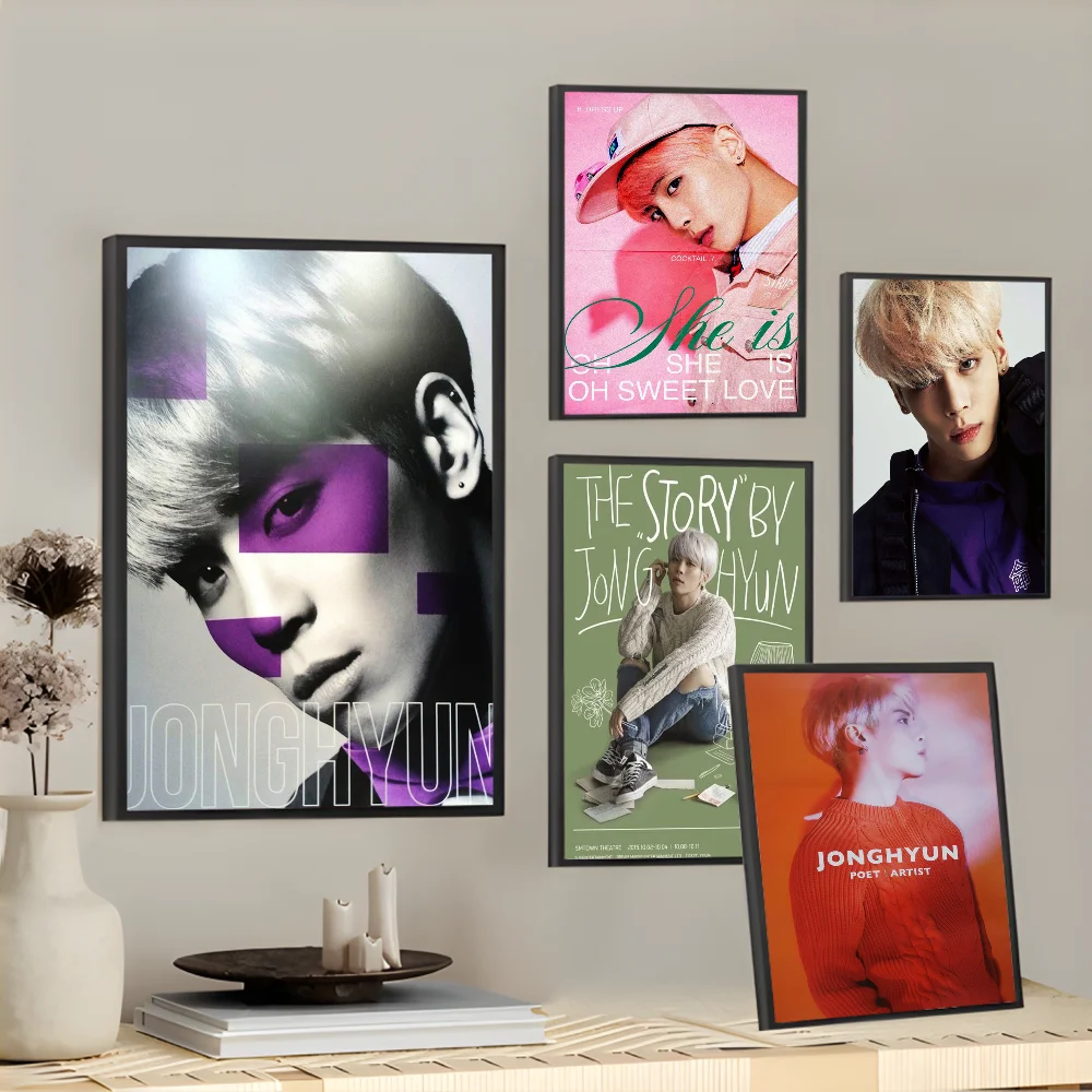 Постер с рэпером J-Jonghyun, липкая настенная художественная печать, водостойкая домашняя гостиная, кровать, бар, прихожая, эстетический декор