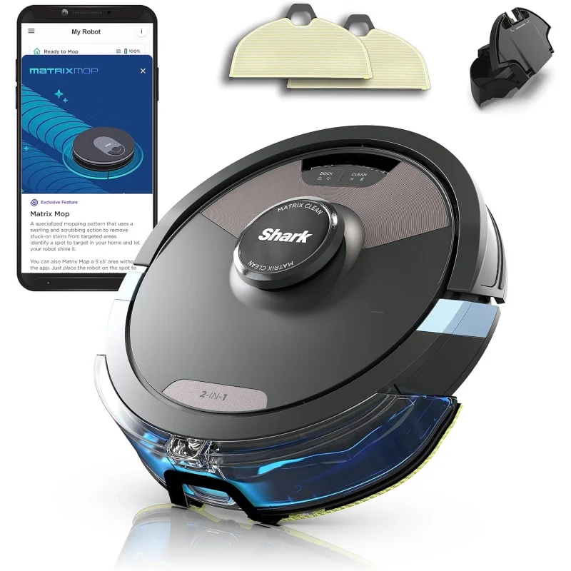 

SHARK RV2620WD AI Ultra Robot Vacuum and Mop with Matrix Clean Navigation, CleanEdge Technology, Perfect for Pet Hair, Carpets,