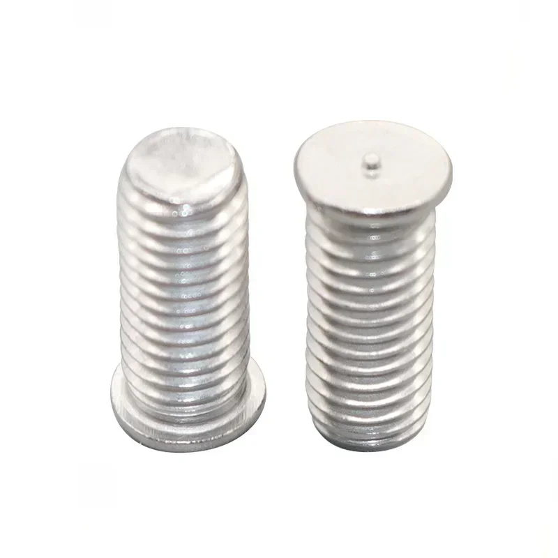 Novo parafuso de soldagem din 32501, com ponta de ignição, parafuso rosqueado, parafusos de soldagem m5 m6, aço carbono zinc branco