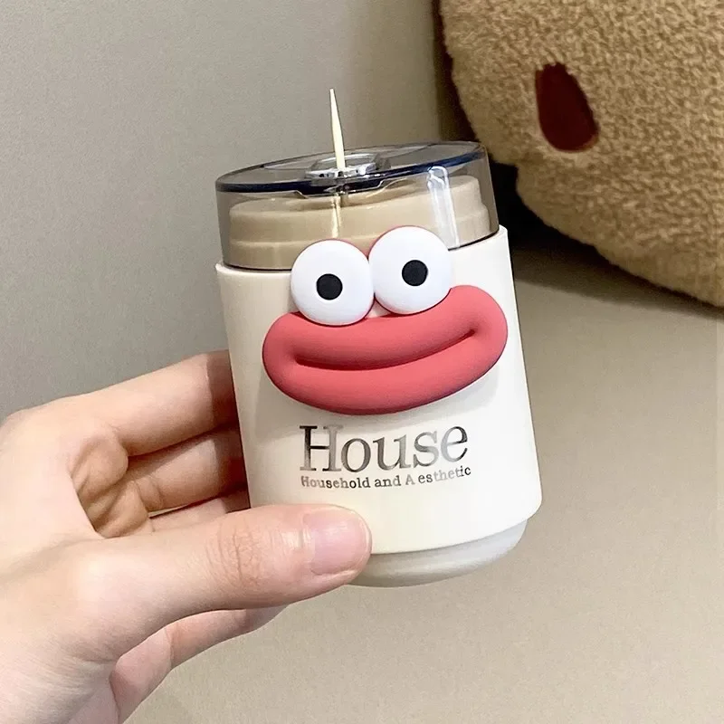 Funny Toothpick Holder Press Type Auto Dispenser Luxury Toothpick Storage Container Box Living and Dining Room Home Decorations