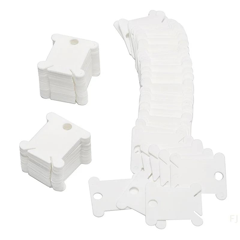 [YU] 50/200 pièces bobines de fil de carton bobine de fil outil de couture support de bobine pour point de croix broderie fil de coton bricolage