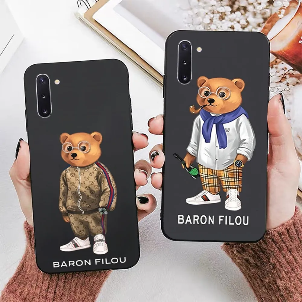 Fashion B-Baron F-Filou Bear Phone Case For Samsung Note 8 9 10 20 pro plus lite M 10 11 20 30 21 31 51 A 21 22 42 02 03