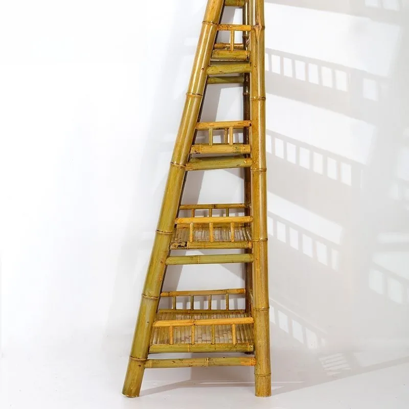 الرجعية Bogu رف السوبر ماركت الصيني متعدد الطبقات سوق السلع القديمة عرض الرف الشاي