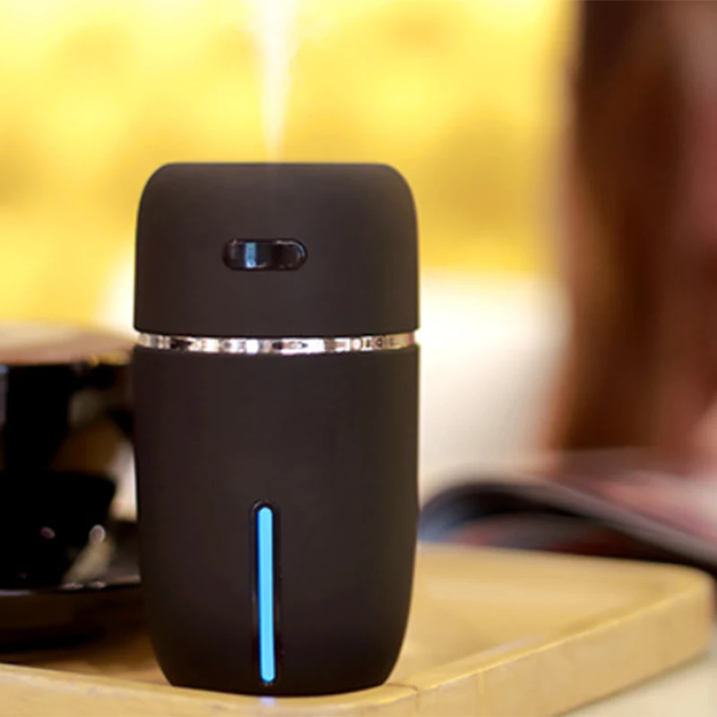 Mini USB Umidificatore Diffusore di oli essenziali LED Ultrasuoni Mist Maker Fogger Umidificatore Auto USB Aroma