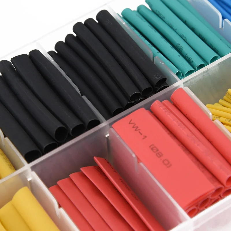 280Pcs Kit Tubo Termorretráctil Termorresistente para Aislamiento de Conexiones Eléctricas en Cables