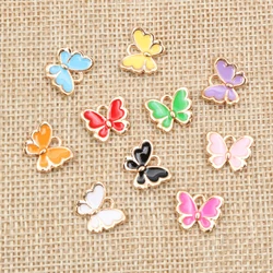 20pcs/lot 10x13mm Butterfly Charms Pendant Enamel Small Alloy Metal Charms DIY Jewelry Making Accessories for Necklace Bracelet
