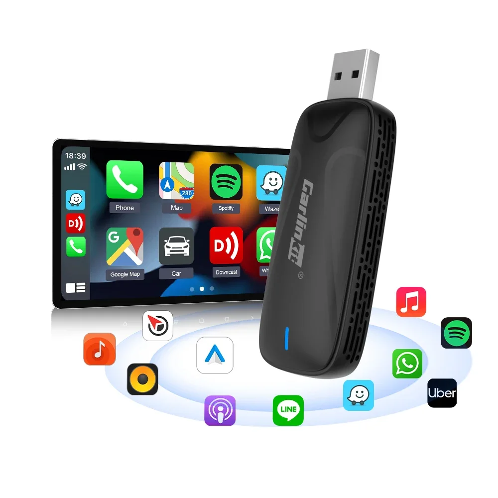 

Dual Wifi Stable Chip Original Car Screen Carlife Conversion Wireless Adapter Usb Car Play Dongle Gps Radio Android Auto Ai Box