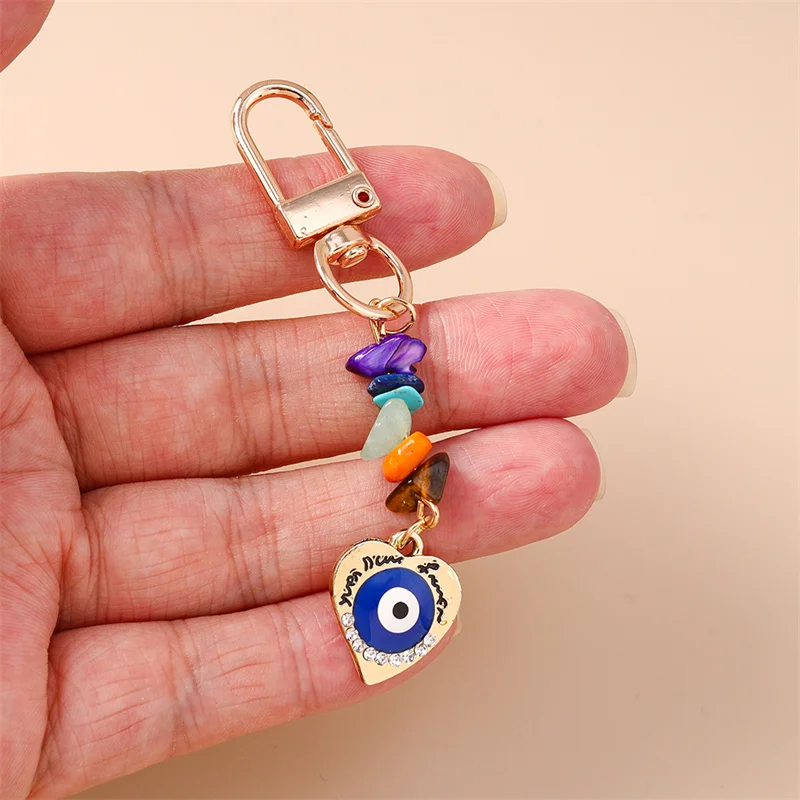 

Fashion Handmade Evil Eye Keychain for Women Men Car Key Holder Handbag Pendants Keyrings Accessories DIY Jewelry Gifts