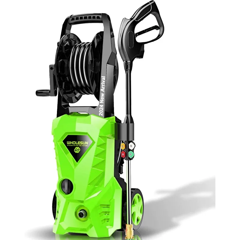 WHOLESUN 3000PSI Electric Pressure Washer 2.4GPM Power Washer 1600W High Pressure Cleaner Machine with 4 Nozzles Foam Cannon