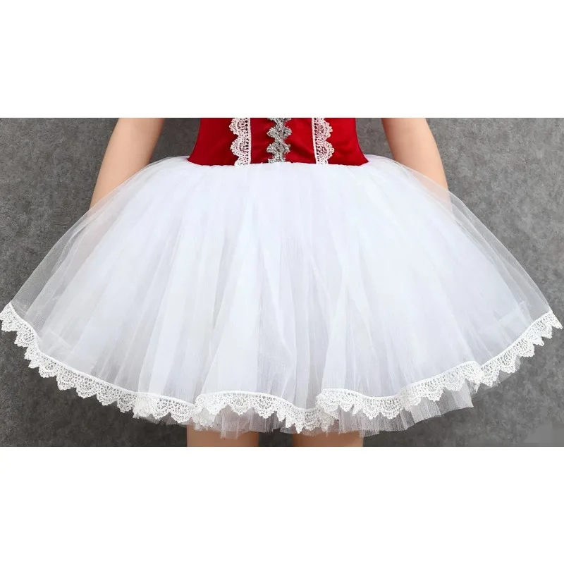 Saia de balé infantil, saia de dança para meninas, programa coletivo, trajes de performance de dança