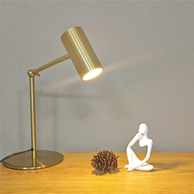 Modern Creative Golden Table Lamps Eye Protection Study Reading Desk Lamp Nordic Living Room Bedroom Bedside Decor Table Light